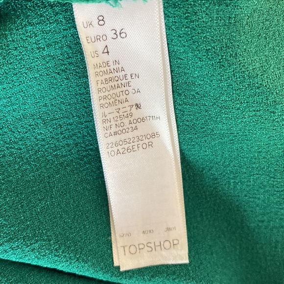 Topshop Fitted Emerald Green Dress - Picture 7 of 7